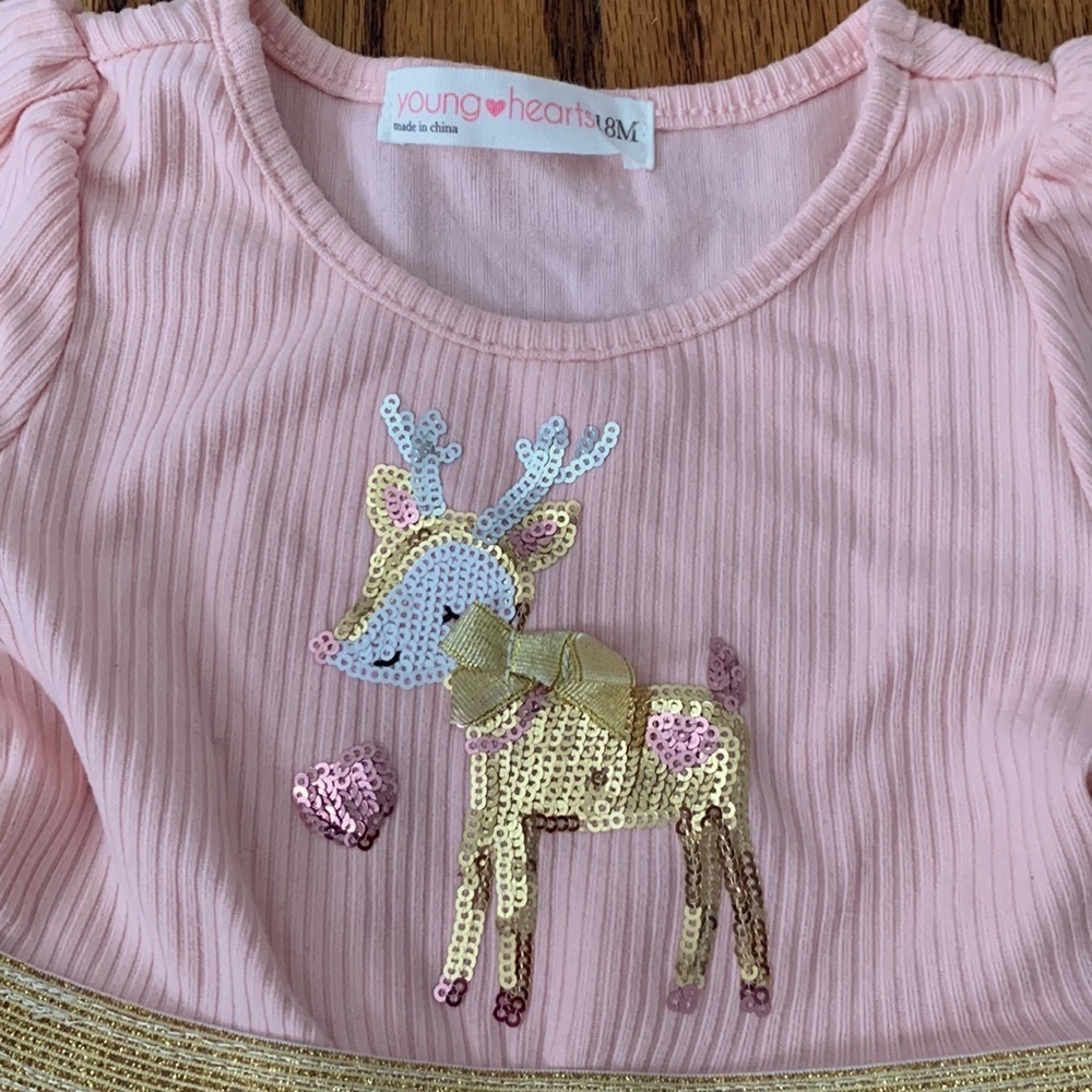 Pink sequins holiday dress, size 18 M